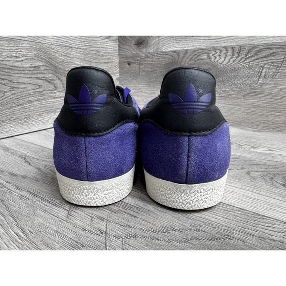 Adidas Originals Gazelle Shoes Mens Size 9.5 Purple Black Suede Sneakers BZ0034 - Picture 9 of 14